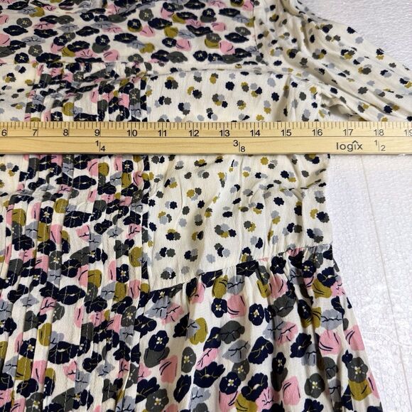EUC‎ Boden Hopscotch Ivory Poppy Meadow Dress Size US 6R  Pink Navy - Picture 11 of 14
